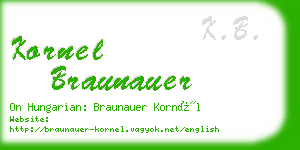 kornel braunauer business card